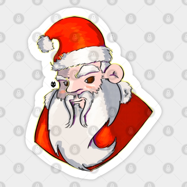 Santa Claus face Sticker by GhoneamArt